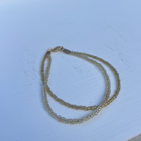 2 in 1 gold bangle bracelet set adjustable custom set small business - Picture 2 of 4